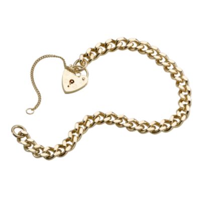 9ct gold heart bracelet