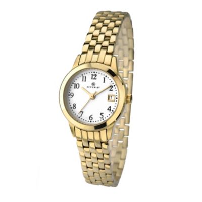 Accurist Ladies' Yellow Gold Plated Bracelet Watch H.Samuel