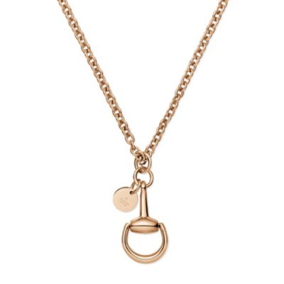 Gucci Horsebit 18ct rose gold necklace Ernest Jones