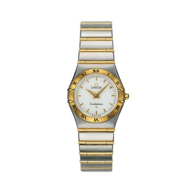 ladies 18ct gold and stainless steel