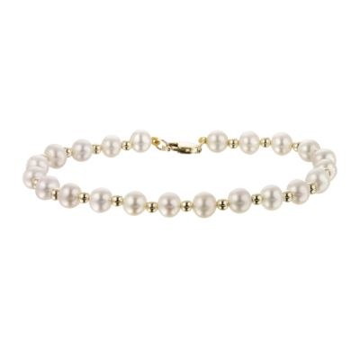 9ct gold cultured freshwater pearl bracelet - Product number 2969416