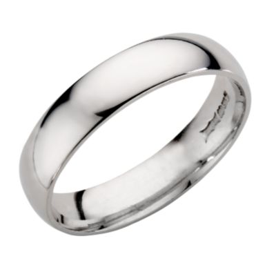 H Samuel 9ct White Gold Wedding 5mm Ring
