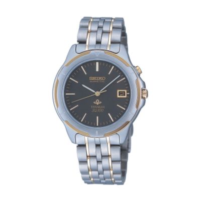 Seiko Kinetic men's titanium bracelet watch