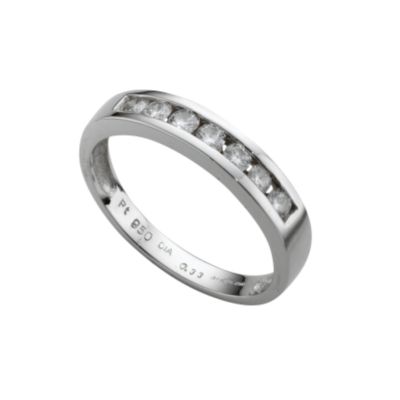 Platinum third carat diamond half-eternity ring - Product number 3056104