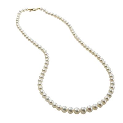 9ct gold 17"" graduated cultured freshwater pearl necklace - Product number 3061027
