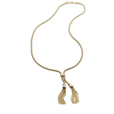 9ct gold tassel chain