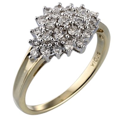 9ct Gold Half Carat Diamond Ring