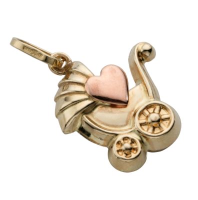 9ct Yellow And Rose Gold Pram Rose Charm - Product number 3102076