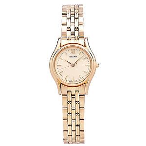 Seiko Ladies' Gold-Plated Bracelet Watch