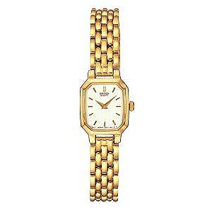 Seiko Ladiesand#39; Gold-Plated Bracelet Watch