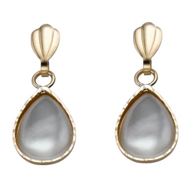 9ct Gold Mother-of-pearl Drop Earrings