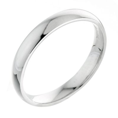 9ct white gold extra heavy 3mm court ring
