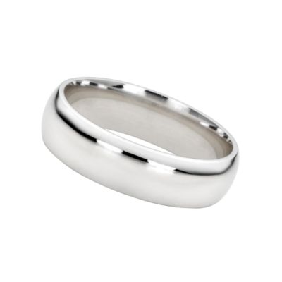 18ct white gold super heavy 5mm court ring