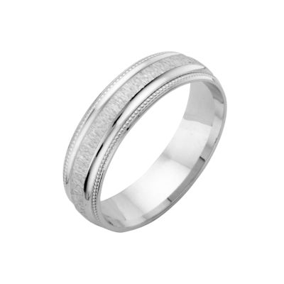 Men's 18ct white gold wedding ring - Product number 3149560