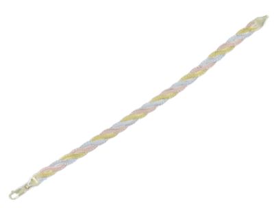 9ct Three Colour Gold Bracelet