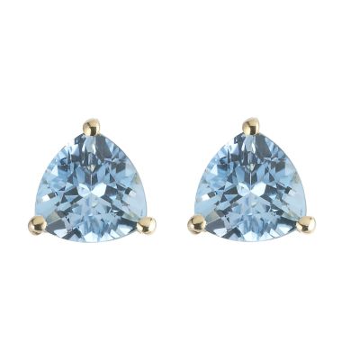 9ct yellow gold with blue topaz earrings - Product number 3183246