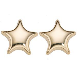 9ct Gold Star Stud Earrings