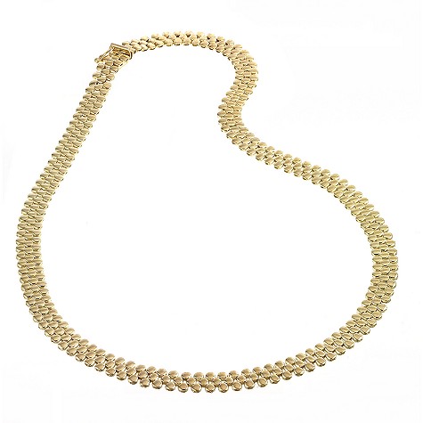 9ct yellow gold 16 panther link necklace