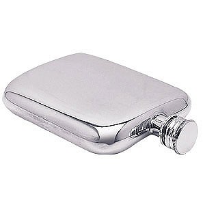 Classic Collection Cushion-Shaped Pewter Hip Flask