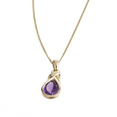 9ct gold amethyst pendant - Product number 3247074
