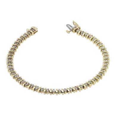 9ct gold two carat diamond tennis bracelet - Product number 3313298