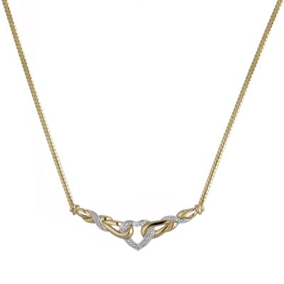 9ct Gold Diamond Heart Collar