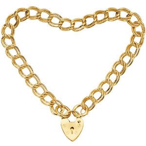 7.5 Solid Double Curb Bracelet with Padlock