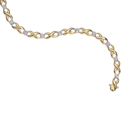 9ct gold diamond bracelet - Product number 3367568