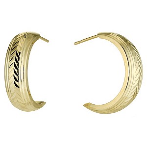 9ct gold Diamond Cut Earrings