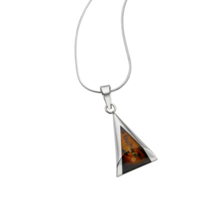 Sterling silver amber pendant - Product number 3373789