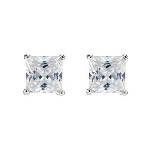 Square Silver Cubic Zirconia EarringsSquare Silver Cubic Zirconia Earrings