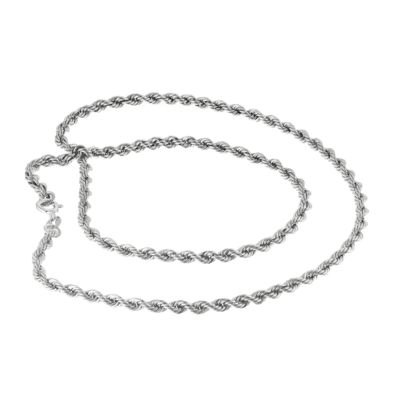 9ct White Gold 18" Rope Necklace - Product number 3389553
