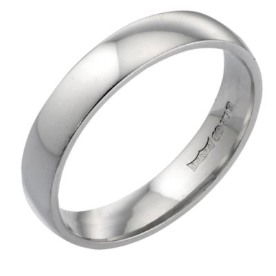 9ct White Gold 4mm Wedding Ring