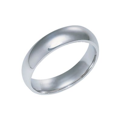 18ct white gold extra heavy 5mm court ring