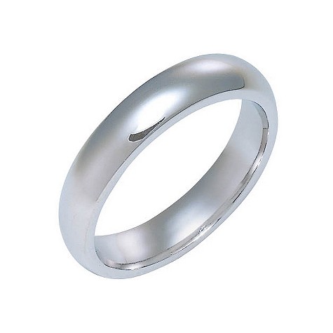 9ct white gold super heavy 4mm court ring