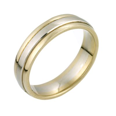 9ct Two Colour Gold Ladies' Wedding Ring - Product number 3401677