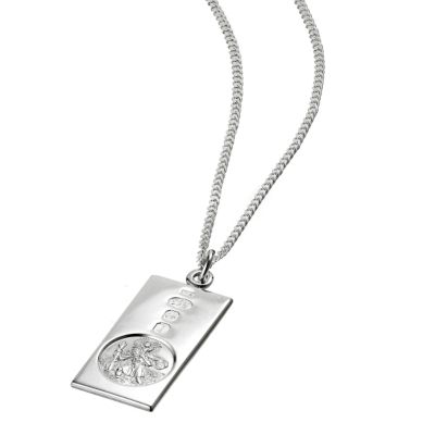 Sterling Silver St Christopher Ingot Pendant