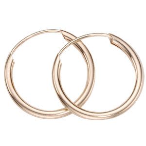 9ct Gold Hoop Earrings - Product number 3414957
