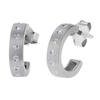 9ct white gold hoop earrings - Product number 3418669