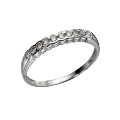 18ct white gold quarter carat half-eternity ring - Product number 3424871