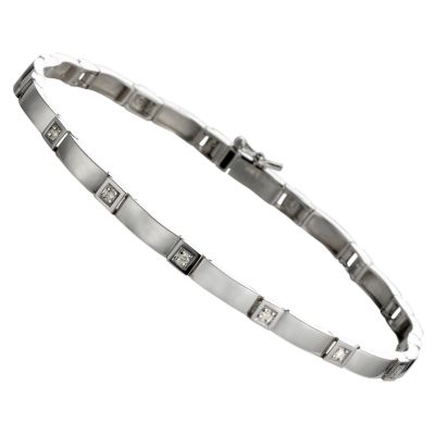 9ct white gold diamond bracelet - Product number 3425258