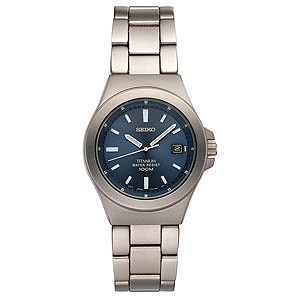 Seiko Menand#39;s Titanium Bracelet Watch