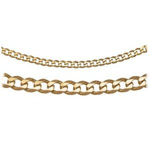 Men's 9ct Gold solid Curb Bracelet - Product number 3440192