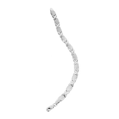 9ct white gold matt polished bracelet - Product number 3441997