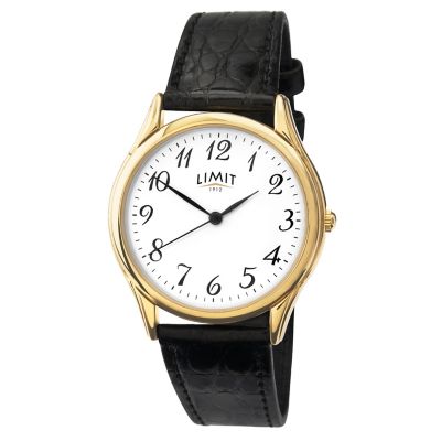 Limit Menand#39;s Black Strap Watch