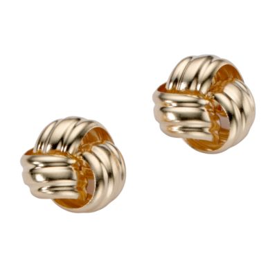 9ct Yellow Gold Open Knot Stud Earrings - Product number 3470253