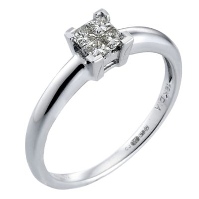 18ct White Gold Fifth Carat Princessa Diamond Ring