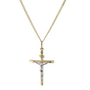 Unbranded Menand#39;s 9ct Gold Crucifix