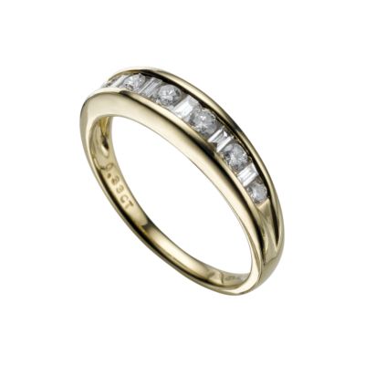 18ct gold third carat brilliant and baguette cut diamond ring - Product number 3484912