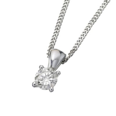 Unbranded Platinum quarter carat diamond claw pendant